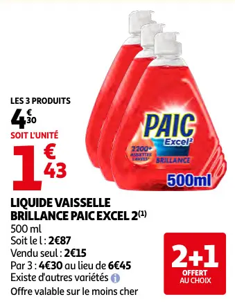 Promotie: Liquide vaisselle brillance