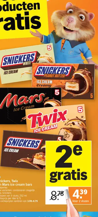 Promotie: Snickers, Twix en Mars ice cream bars
