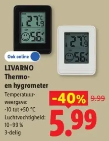 Aanbieding: Thermo- en hygrometer