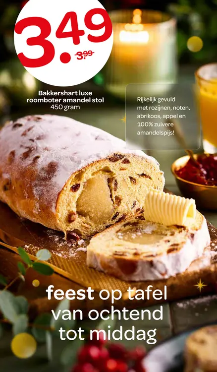 Aanbieding: Bakkershart luxe roomboter amandel stol