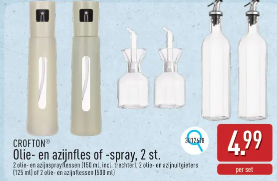 Promotie: Olie- en azijnfles of -spray