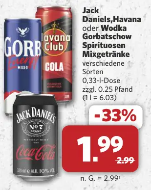 Aanbieding: Spirituosen Mixgetränke