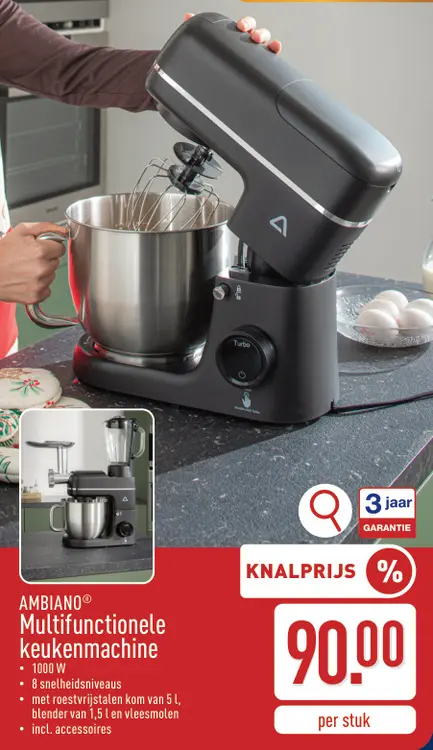 Promotie: AMBIANO® Multifunctionele keukenmachine