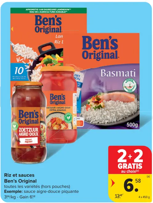 Offre: Riz et sauces