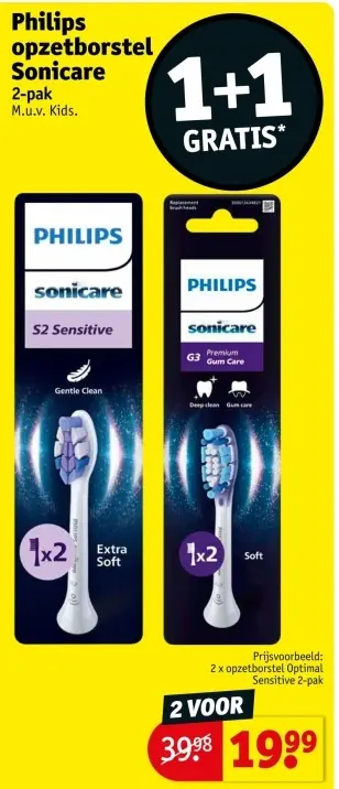 Promotie: Philips opzetborstel Sonicare