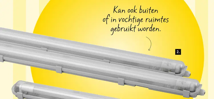 Aanbieding: Handson spuitwaterdichte led TL-lamp