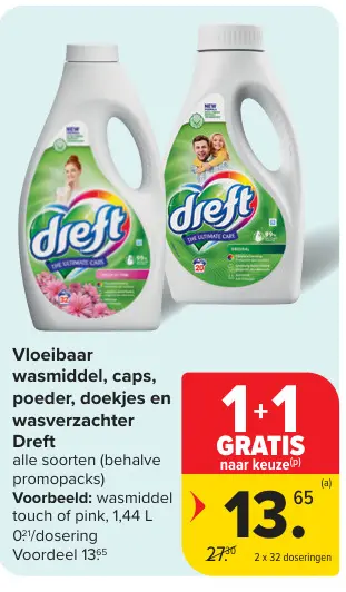 Promotie: Vloeibaar wasmiddel, caps, poeder, doekjes en wasverzachter