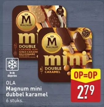 Aanbieding: Magnum mini dubbel karamel