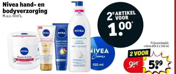Aanbieding: Nivea hand- en bodyverzorging