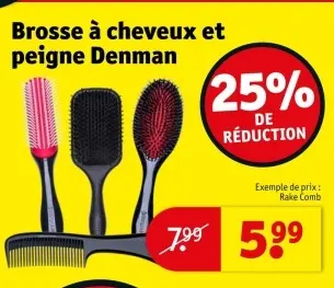 Offre: Brosse à cheveux et peigne