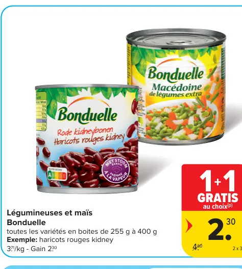 Offre: Bonuelle Légumineuses et maïs