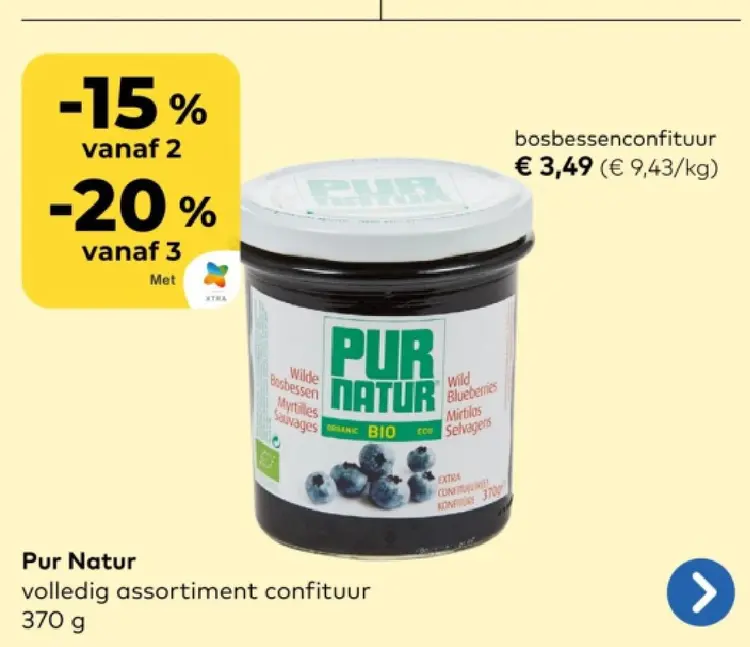 Offre: bosbessenconfituur