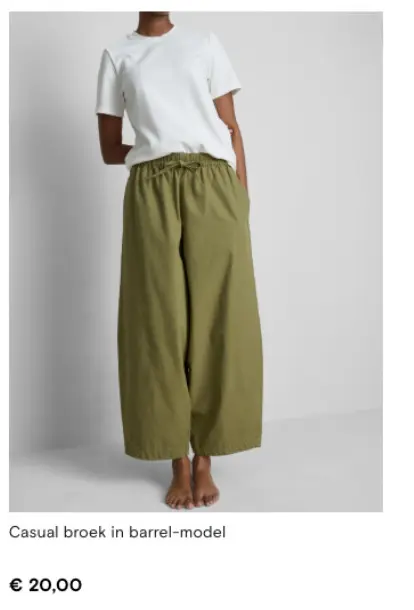 Aanbieding: Casual broek in barrel-model
