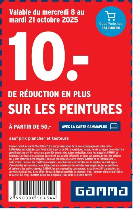 Offre: Réduction sur les peintures