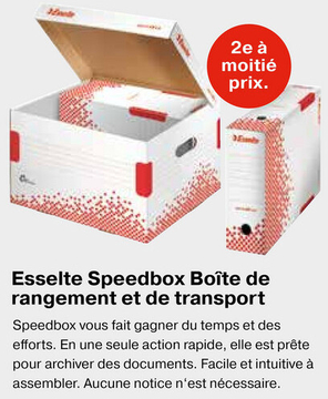 Offre: Esselte Speedbox Boîte de rangement et de tra