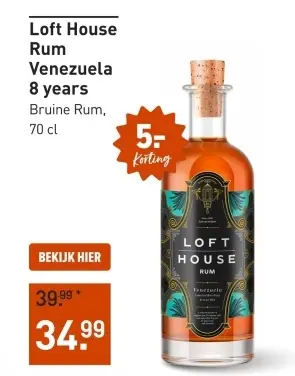Aanbieding: Loft House Rum Venezuela 8 years
