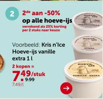 Aanbieding: Hoeve-ijs vanille extra