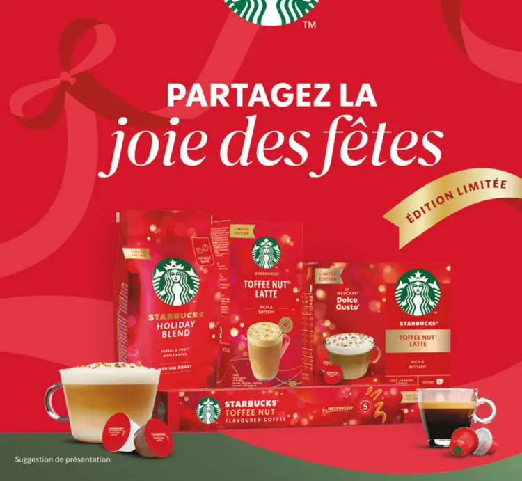 Offre: Starbucks Holiday Blend, Toffee Nut Latte, To
