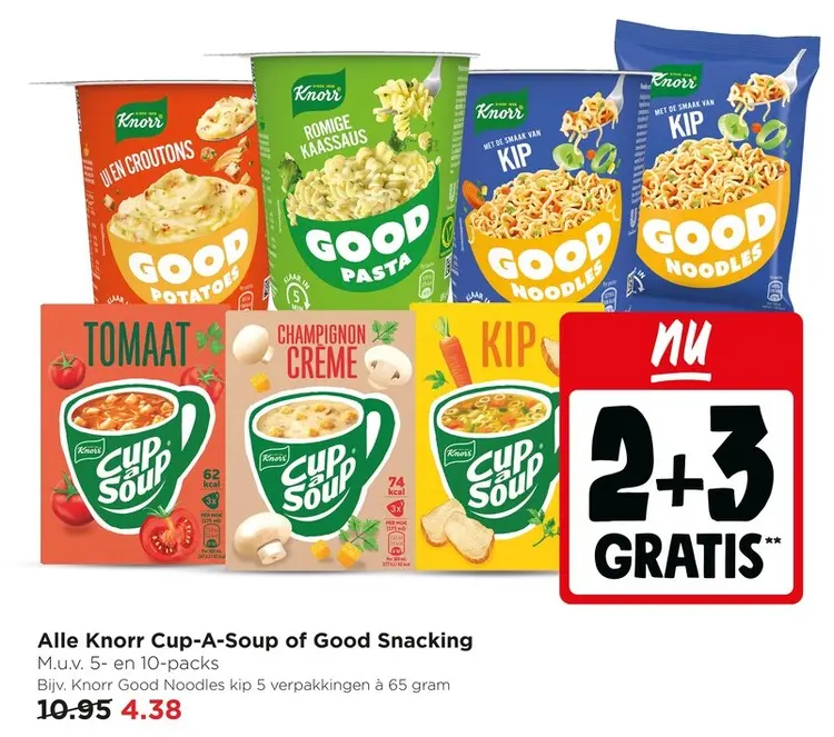 Aanbieding: Alle Knorr Cup-A-Soup of Good Snacking