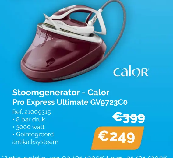 Promotie: Stoomgenerator - Pro Express Ultimate GV9723C