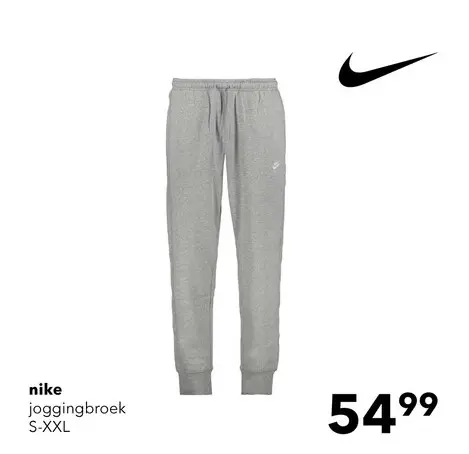 Aanbieding: Nike Club heren joggingbroek grijs