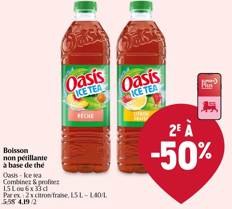 Offre: Boisson non pétillante à base de thé
