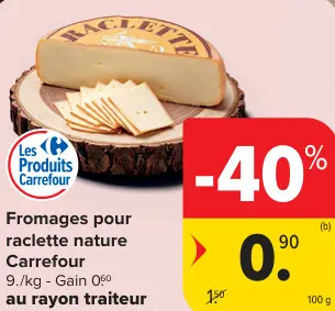 Offre: Fromages pour raclette nature