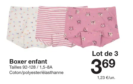 Offre: Boxer enfant