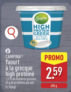 Offre: Yaourt à la grecque high proteiné