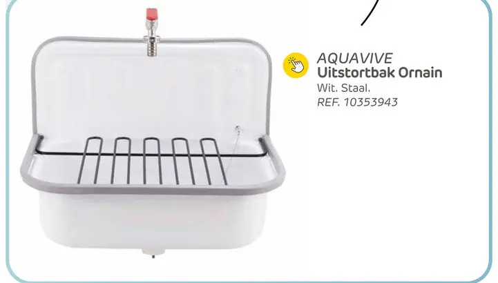 Promotie: Aquavive uitgietbak wit