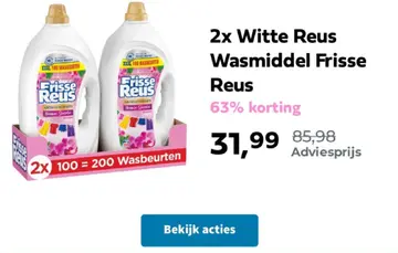 Aanbieding: 2x Witte Reus Wasmiddel Frisse Reus