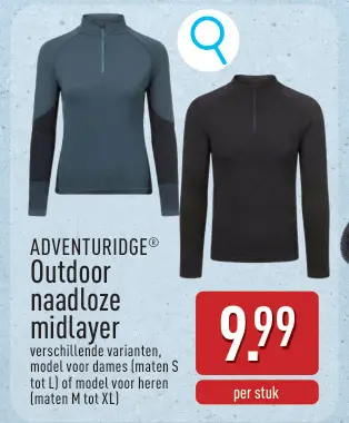 Promotie: Outdoor naadloze midlayer
