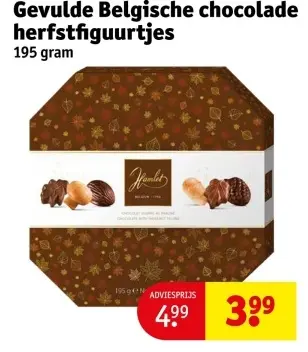 Aanbieding: Gevulde Belgische chocolade herfstfiguurtjes
