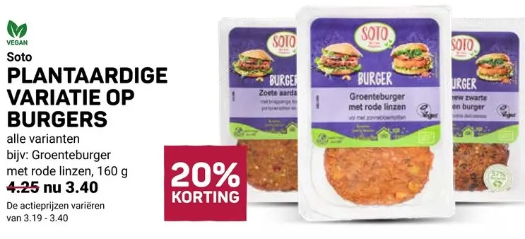 Aanbieding: Groenteburger met rode linzen
