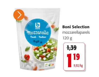 Promotie: mozzarellaparels