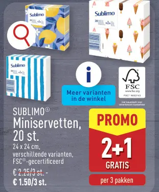 Promotie: Miniservetten
