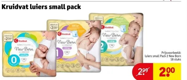 Aanbieding: luiers small pack