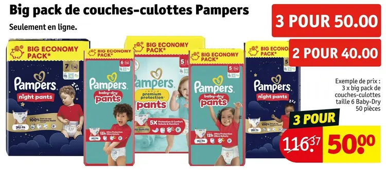 Offre: Big pack de couches-culottes