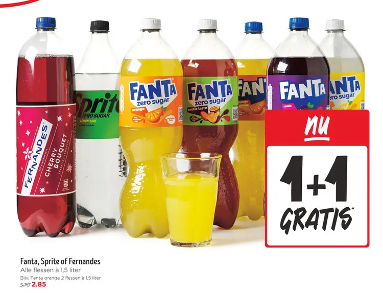 Aanbieding: Fanta, Sprite of Fernandes