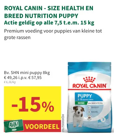 Promotie: SHN mini puppy