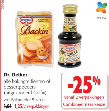 Promotie: alle bakingrediënten of dessertpoeders