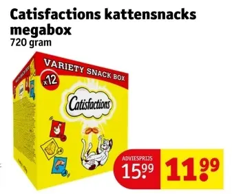Aanbieding: Catisfactions kattensnacks megabox