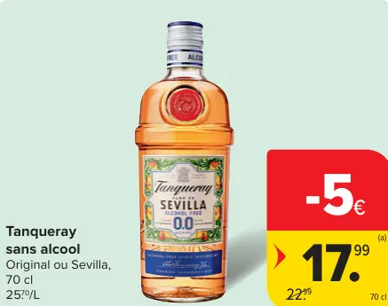 Offre: Tanqueray sans alcool