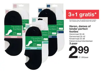 Aanbieding: Heren, dames of kinder perfect footies