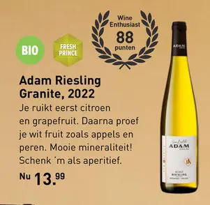 Aanbieding: Adam Riesling Granite, 2022