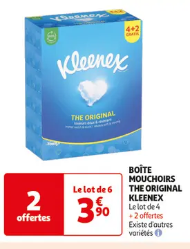 Offre: BOÎTE MOUCHOIRS THE ORIGINAL KLEENEX