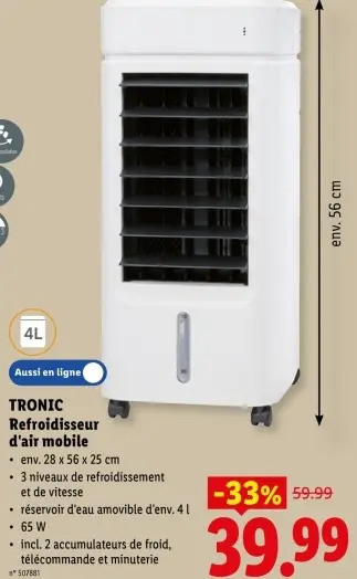 Offre: Refroidisseur d'air mobile