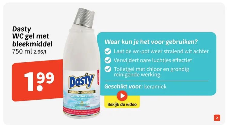 Promotie: WC gel met bleekmiddel