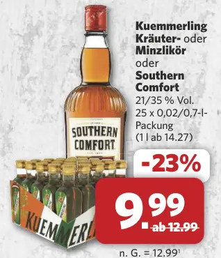 Aanbieding: Kräuter- oder Minzlikör oder Southern Comfort