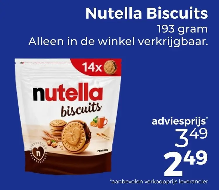 Aanbieding: Nutella Biscuits